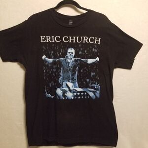 Eric Church Large Concert T Shirt Outsiders World Tour Black Cotton Country